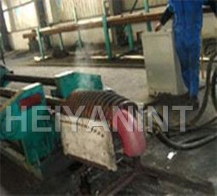 Induction pipe elbow machine